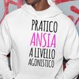 T Donna Divertente Pratico Ansia Livello Agonistico Felpa con cappuccio Regalos divertidos