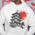 Tempio Giapponese Pagoda Giappone Architettura Tramonto Gru Felpa con cappuccio Regalos divertidos