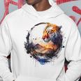 Tigre Animal Amante Arte Montañas Animal Tigre Sudadera Regalos divertidos