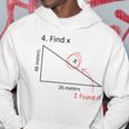 Trova X L'ho Trovato Divertente Gioco Di Parole Matematico Divertente Maglia Con Maniche Raglan Felpa con cappuccio Regalos divertidos