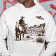 Ufo Western Retròintage Cowboy Felpa con cappuccio Regalos divertidos
