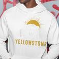 Yellowstone National Park Vintage Wild Bear Sunset Hoodie Personalized Gifts