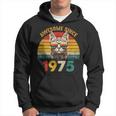 48Th Birthdayintage Cat 48 Years Awesome Since 1975 Felpa con cappuccio