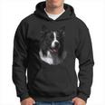 Adorabile Cane Border Collie Bianco Nero Felpa con cappuccio
