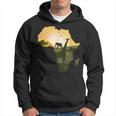 Africa Regalo Per Bambini Africano Mappa Nero Safari Animale Felpa con cappuccio