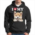 Akita Inu I Heart My Dog Dog Lover Felpa con cappuccio