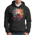 Arcobaleno Leone Animale Grafica Uomo Donna Felpa con cappuccio