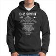B-2 Spirit Stealth Bomber Specifiche Aerei Militari B2 Felpa con cappuccio