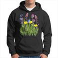 Botanical Field With Wild Flowers Butterfly Nature Lovers Hoodie