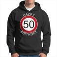 Buon Compleanno 50° Compleanno Segnale Stradale Felpa con cappuccio