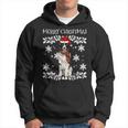 Buon Natale Border Collie Ugly Christmas Felpa con cappuccio