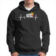 Camping Heartbeat Rv Caravan Motorhome Hoodie