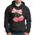 Coquette Cherry And Bow Kawaii Aesthetic Trendy Felpa con cappuccio