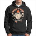 Creep It Real Skateboarding Ghost Retro Halloween Costume Hoodie