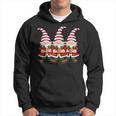 Cute Three Gnomes Santa Claus Xmas Party Merry Christmas Felpa con cappuccio