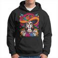 De Los Muertos La Catrina Sugar Skull Kapuzenpullover