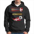 Denmark Football Pride Danish Flag Football Retro Jersey Kapuzenpullover