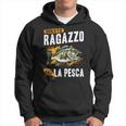 Divertente Pescatore Questo Ragazzo Ama La Pesca Bambino Felpa con cappuccio