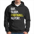 Divertido Eat Sleep Football Repeat Sudadera