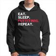 Donna Eat Sleep Futtitinni Repeat Con Collo A Felpa con cappuccio