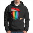 Donna Grafica Lgbtq Pride Month Con Labbra Arcobaleno Con Collo A Felpa con cappuccio