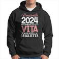 Donna Pensionata 2024 Pensione Regalo Scherzo Divertente Felpa con cappuccio