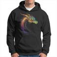 Drachen-Zeichnung Buntes Tier-Kunstwerk Fantasy-Drache Kapuzenpullover