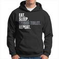 Eat Sleep Skibidi Toilet Repeat Divertente Meme Sulla Toilette Skibidi Felpa con cappuccio