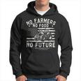 Farming No Farmers No Food Farm Tractors Usa Flag Patriotic Hoodie