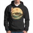 Fuji Kanji Japón Antiguo Barco Y Montaña Japonés Arte Sudadera