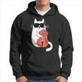 Gato Gracioso Con Gafas De Sol De Músico Contrabajo Sudadera