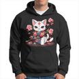 Gatto Ninja Samurai Felpa con cappuccio
