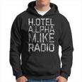 Ham Radio Hotel Alpha Mike Radio Intage Felpa con cappuccio