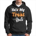 He's My Treat Skeleton Couples Matching Couple Halloween Hoodie