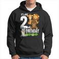 It's My 2Nd Birthday Zoo Theme Birthday Safari Jungle Animal Hoodie