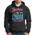 Lashes Or Staches Auntie Loves You Gender Reveal Family Part Hoodie