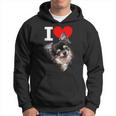 I Love Chihuahua Chiwawa A Pelo Lungo Felpa con cappuccio