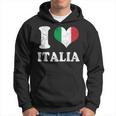 I Love Italia Flag Heart Italy Italian Italiano Felpa con cappuccio
