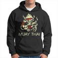 Muay Thai Fighter Thai Boxing E Kickboxing Regalo Felpa con cappuccio