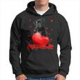 Nera Con Carlinoalentine Hearts Felpa con cappuccio