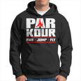 Parkour Run Jump Fly Felpa con cappuccio