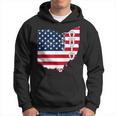 Patriotic American Flag Ohio State 4Th Of July Hoodie