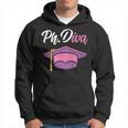 Phdiva Femminile Graduation Hat Orgoglioso Dottorato Educato PhD Felpa con cappuccio