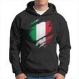 Proud Italian Italia Ripped Italian Flag Kapuzenpullover