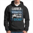 Regalo Divertente Laurea Informatica Neo Informatico Gamer Felpa con cappuccio