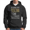 Regalo Divertente Uomo Donna Frase Simpatica Piscina Nuoto Felpa con cappuccio