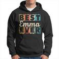 Retro Personalizzato Nome Best Emma Ever Felpa con cappuccio