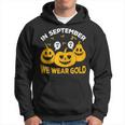 In September We Wear Gold Scary Pumpkin And Ghosts Costume Hoodie