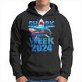 Shark Fin 2024 Week Passion For Shark Lover Ocean Wildlife Hoodie