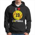 Softbol Número 19 Softball Amante Regalointage Retro Sudadera